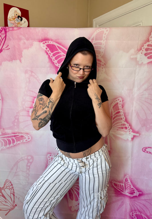 2010s Juicy Couture Terrycloth Zip Up Hoodie