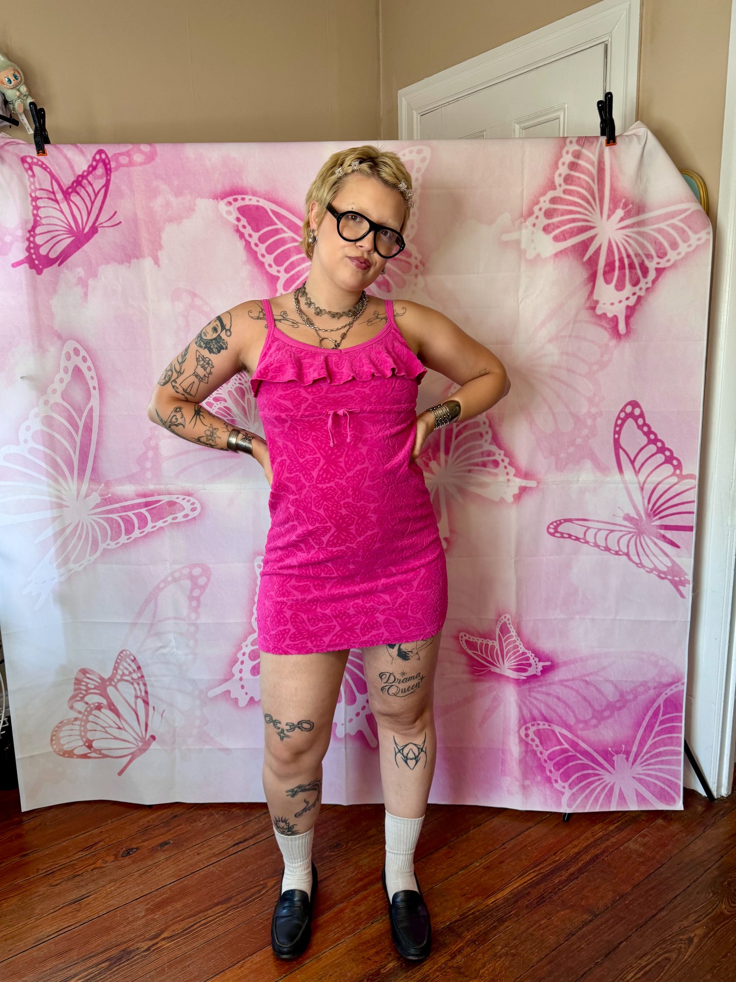 2010s Juicy Couture Butterfly Terry Cloth Dress
