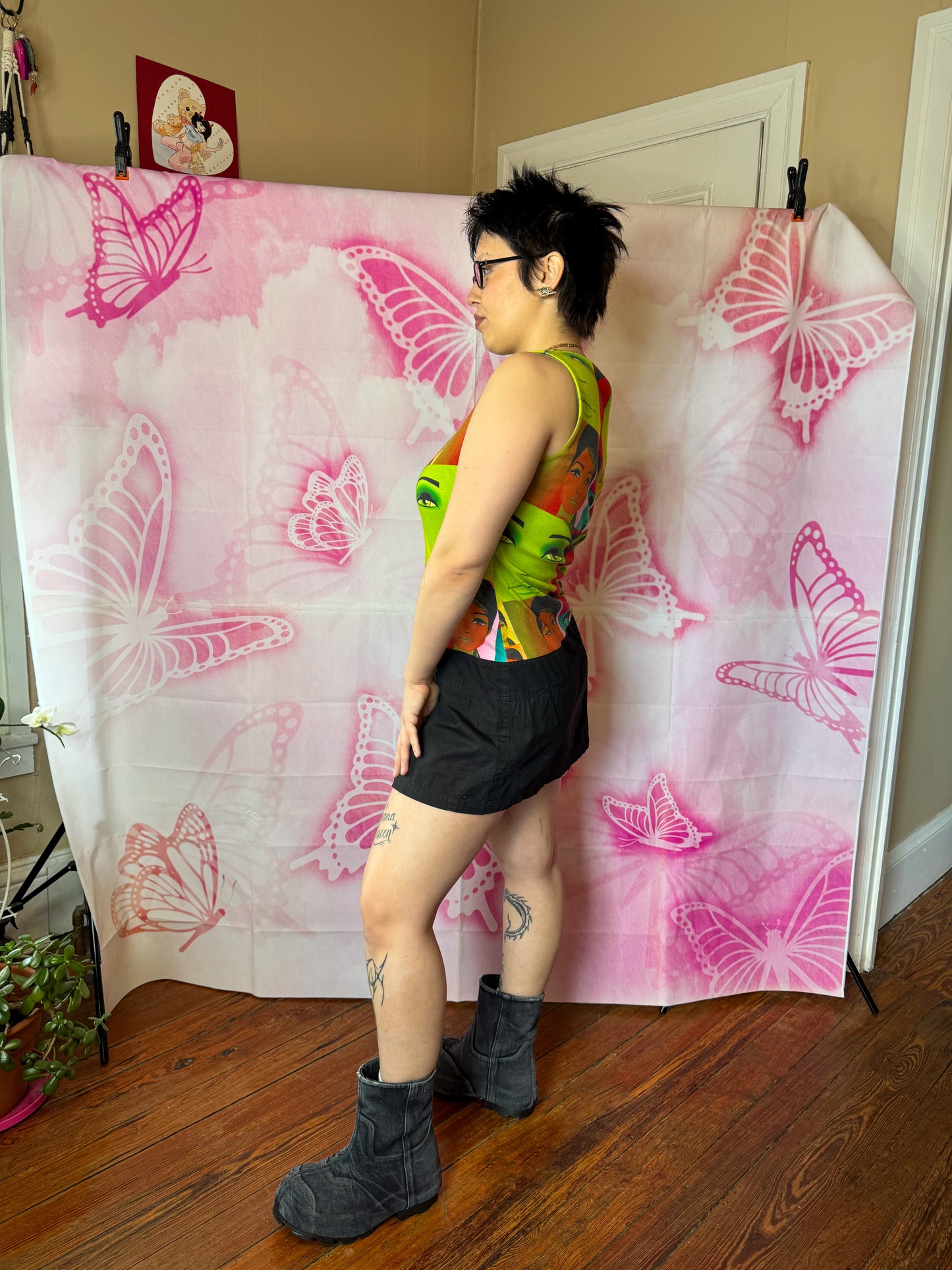 Early 00s Custo Barcelona Mod Portrait Mini Dress “As Seen On…”