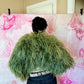 Y2K Ostrich Feather Bolero Jacket