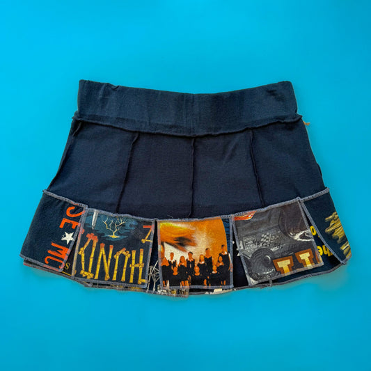 Deadstock Pantaluna Upcycled T-Shirt Mini Skirt in XS