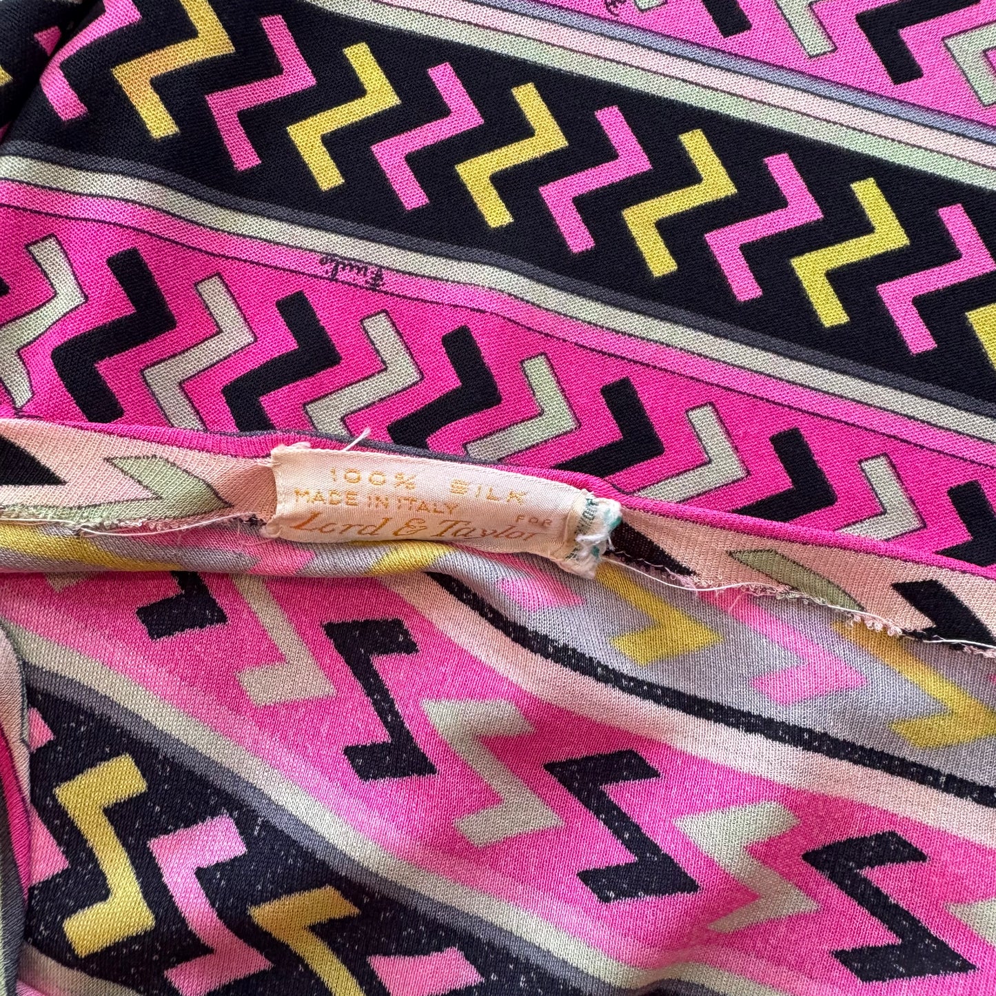 1960s Emilio Pucci Z Print Midi Length Dress