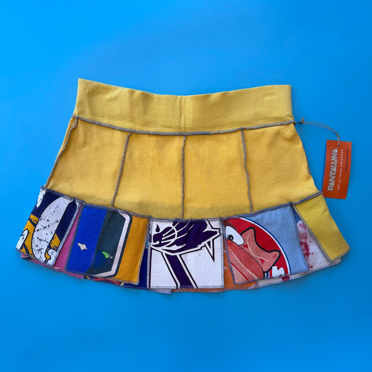 Deadstock Pantaluna Upcycled T-Shirt Mini Skirt in XS