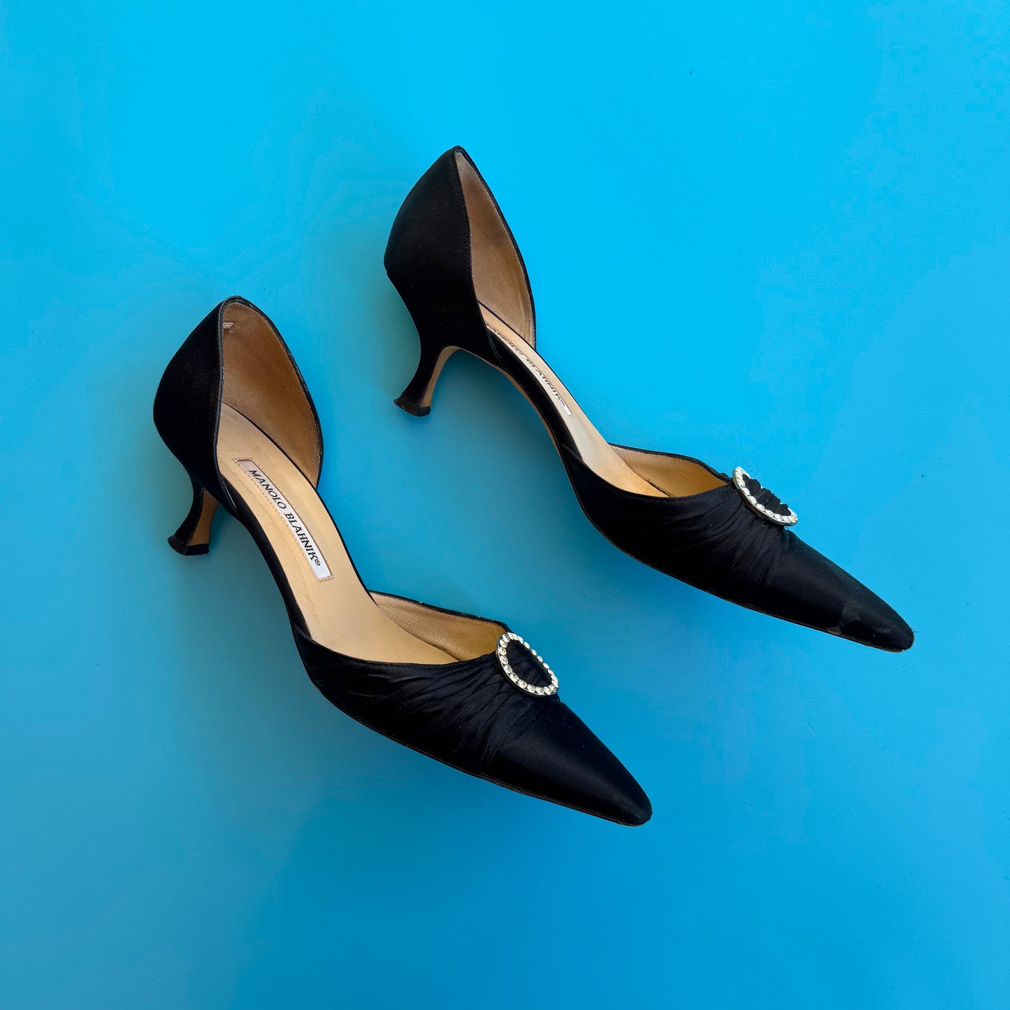 Y2K Satin Manolo Blahnik Kitten Heels