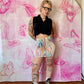 Y2K Pastel Swirl Mini Skirt