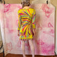 εϊз COMING SOON εϊз 1960s Emilio Pucci Citrine Pinwheel Print Silk Jersey Shift Dress