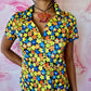 90s Shortsleeve Floral Button Up