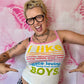 2004 RARE Victoria’s Secret Pink Rainbow Text “i like…” Graphic Tank