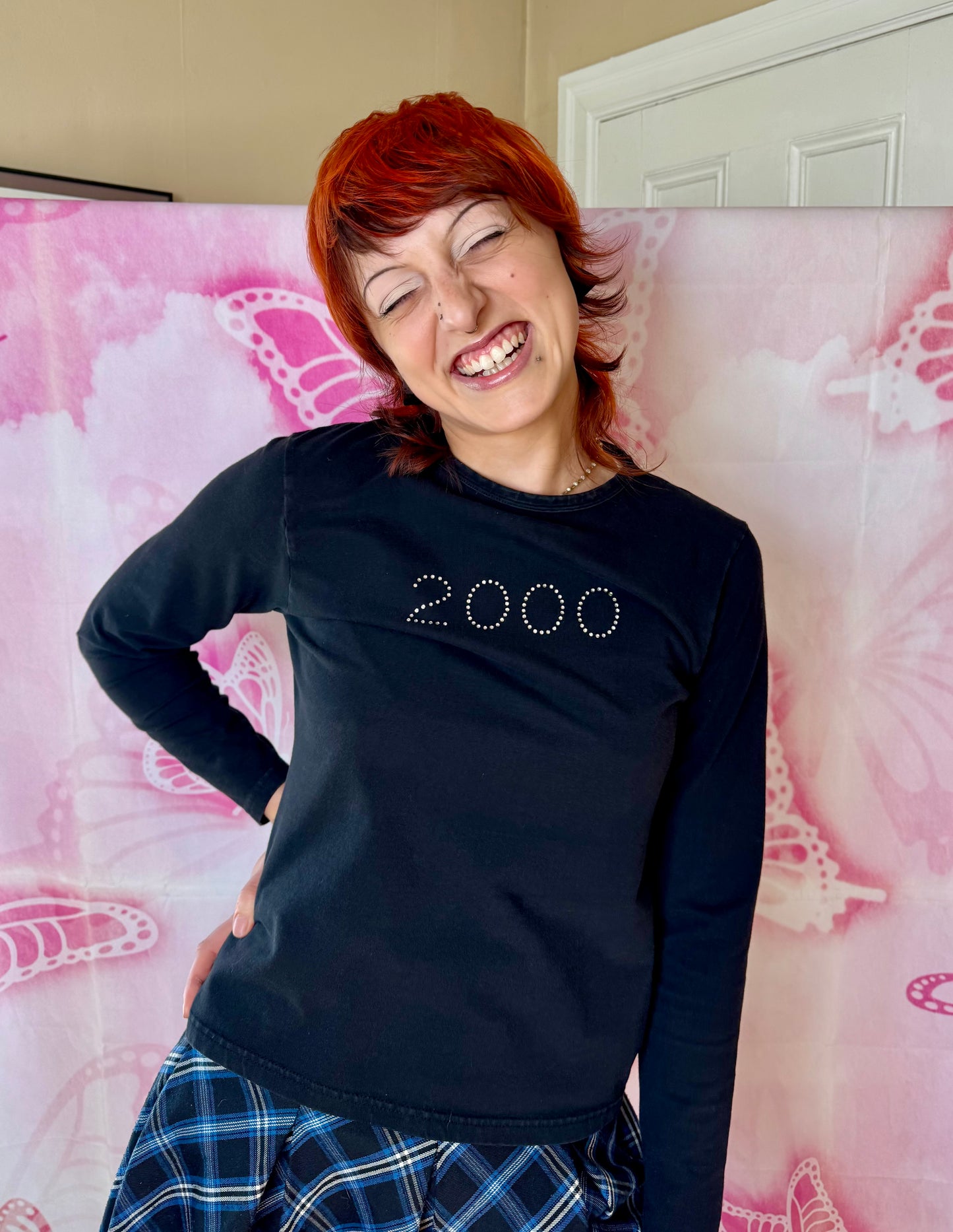 2000 Rhinestone Long Sleeve Tee