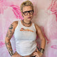 2009 RARE Virgin Mobile Presents The Circus Starring Britney Spears Ribbed Tank