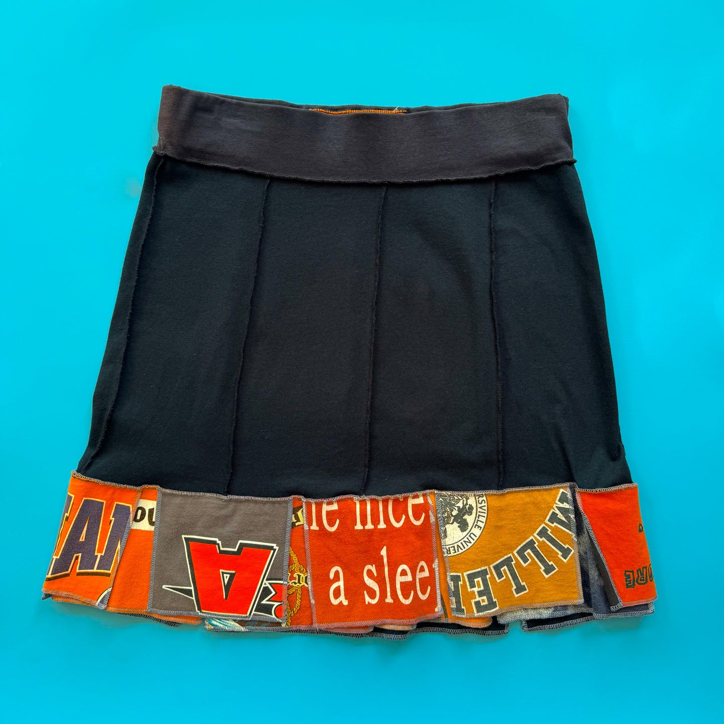 Deadstock Pantaluna Upcycled T-Shirt Skirt in S