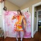 εϊз COMING SOON εϊз 1960s Emilio Pucci Pink-Orange-Yellow Zig Zag Silk Jersey Shift Dress