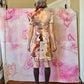 1960s Emilio Pucci Pink-Orange-Brown Psychedelic Printed Cotton Short Sleeve Dress