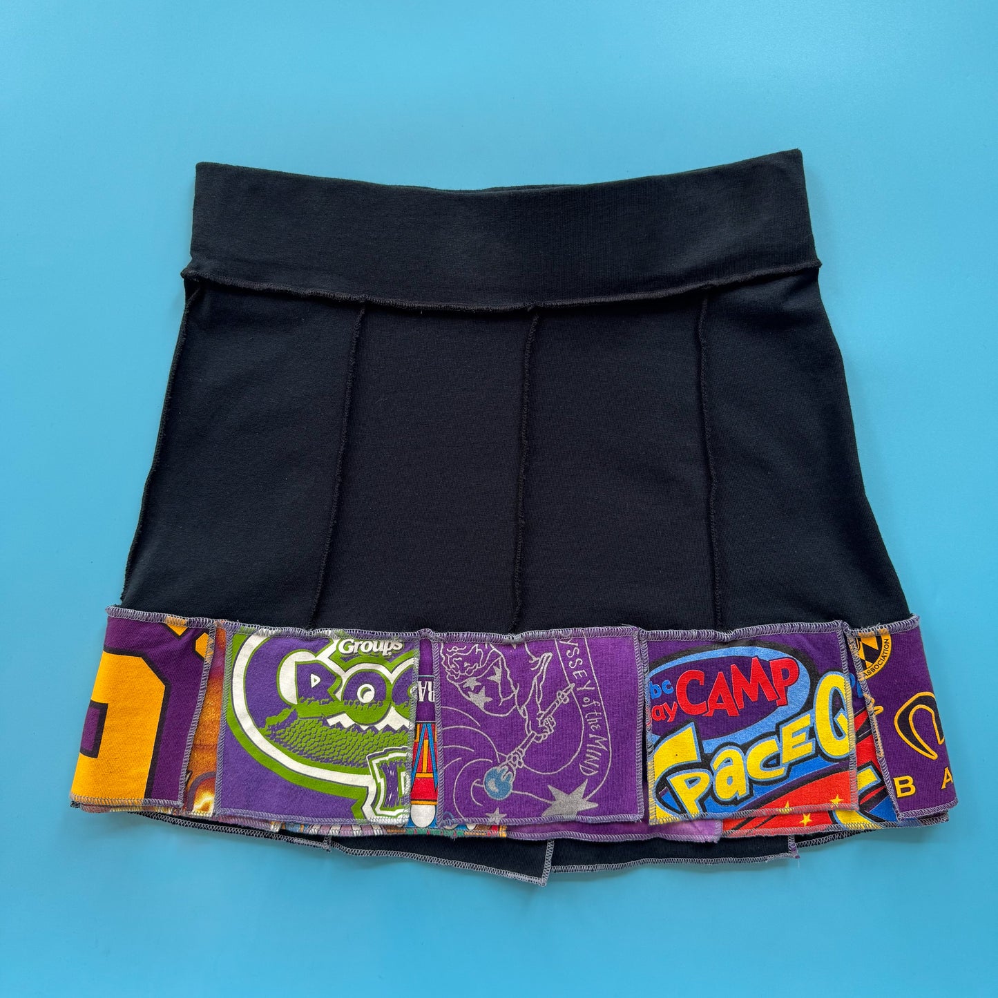 Deadstock Pantaluna Upcycled T-Shirt Skirt in XS