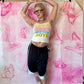 2004 RARE Victoria’s Secret Pink Rainbow Text “i like…” Graphic Tank