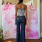 Y2K 2000 D&G Dupe Embroidered Safety Pin Distressed Jeans by Lois