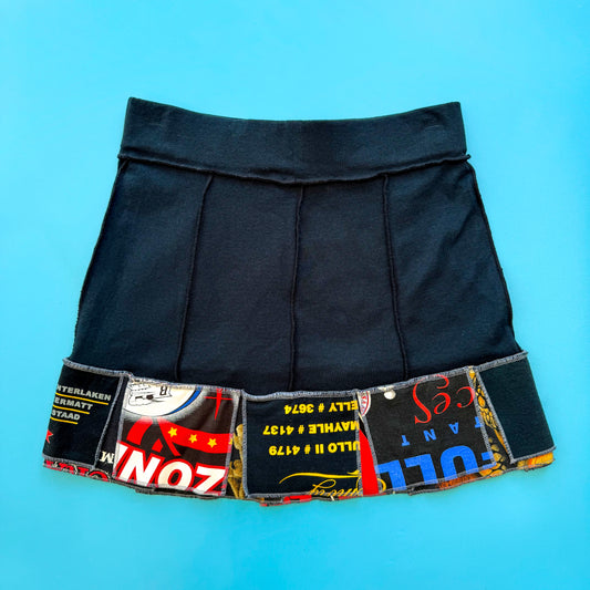 Deadstock Pantaluna Upcycled T-Shirt Skirt in XS