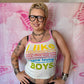 2004 RARE Victoria’s Secret Pink Rainbow Text “i like…” Graphic Tank