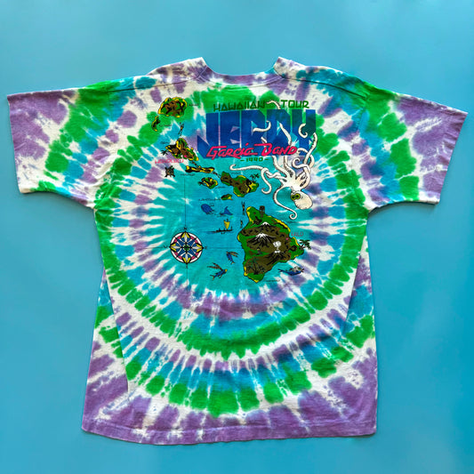 1990 Jerry Garcia Hawaiian Tour Tie Dye Deadstock T-Shirt