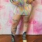 Y2K Pastel Swirl Mini Skirt