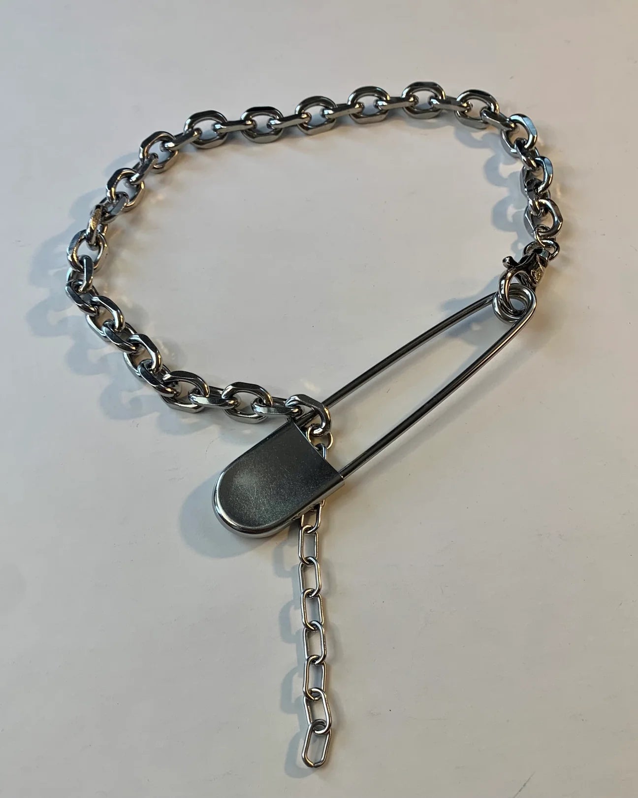 Shop Journal Jumbo Safety Pin Chunky Necklace