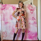 1960s Emilio Pucci Pink-Orange-Brown Psychedelic Printed Cotton Short Sleeve Dress
