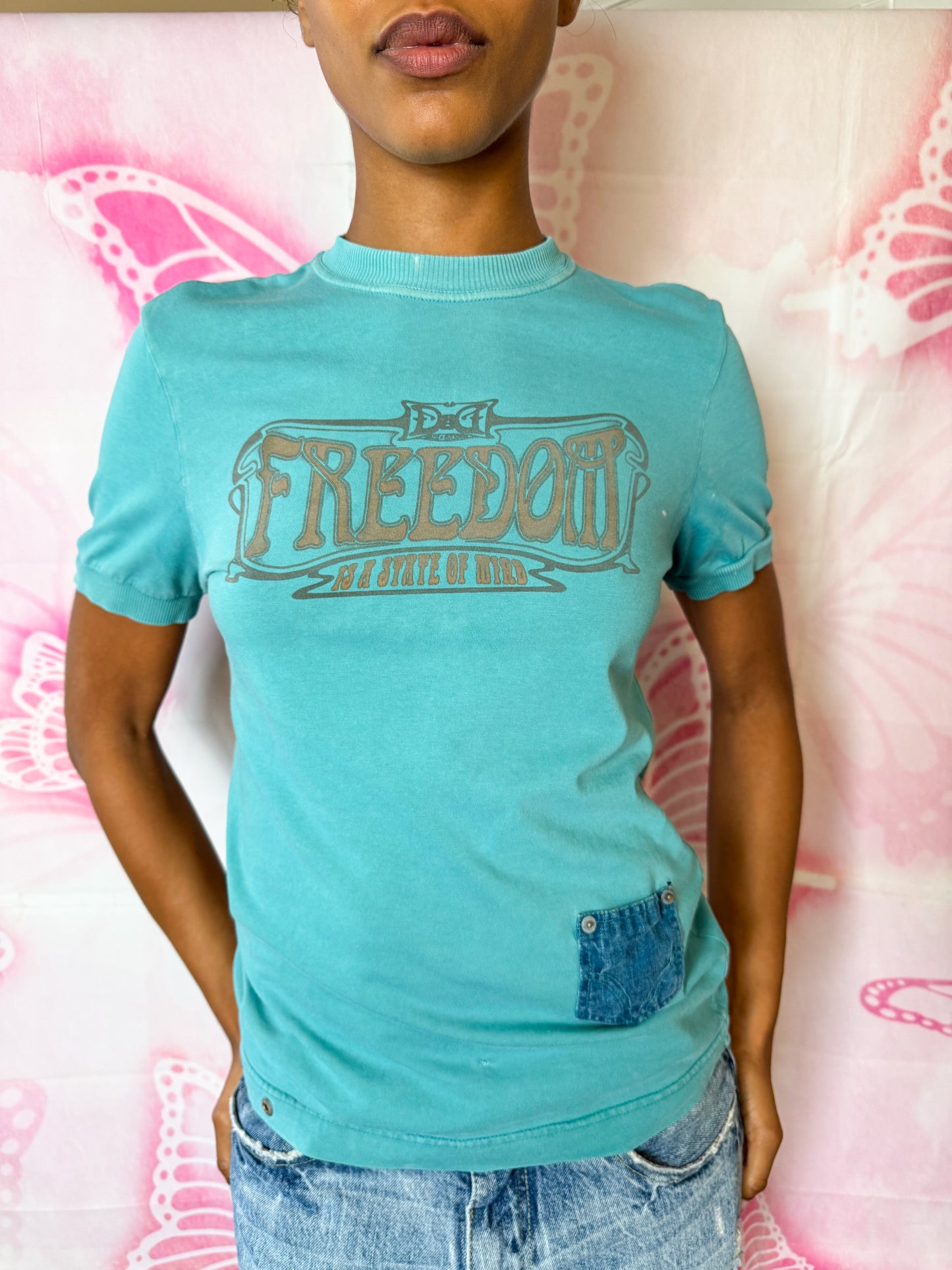 Y2K Dolce & Gabbana Freedom is a State of Mind Tee