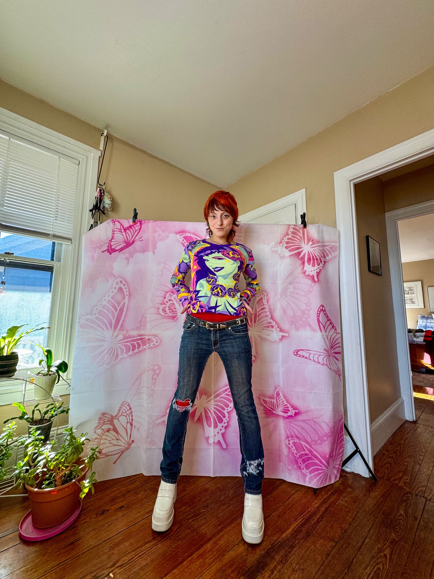 Y2K Deadstock Hayes Graphic Long Sleeve Tee