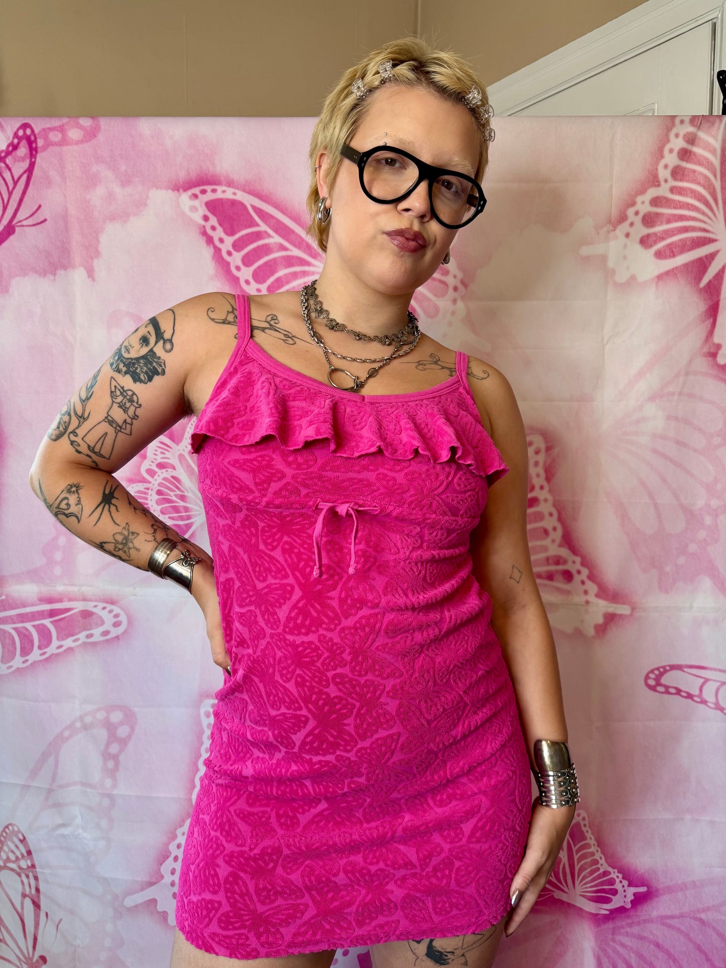 2010s Juicy Couture Butterfly Terry Cloth Dress