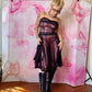 Y2K Betsey Johnson Goth Lace Midi Dress