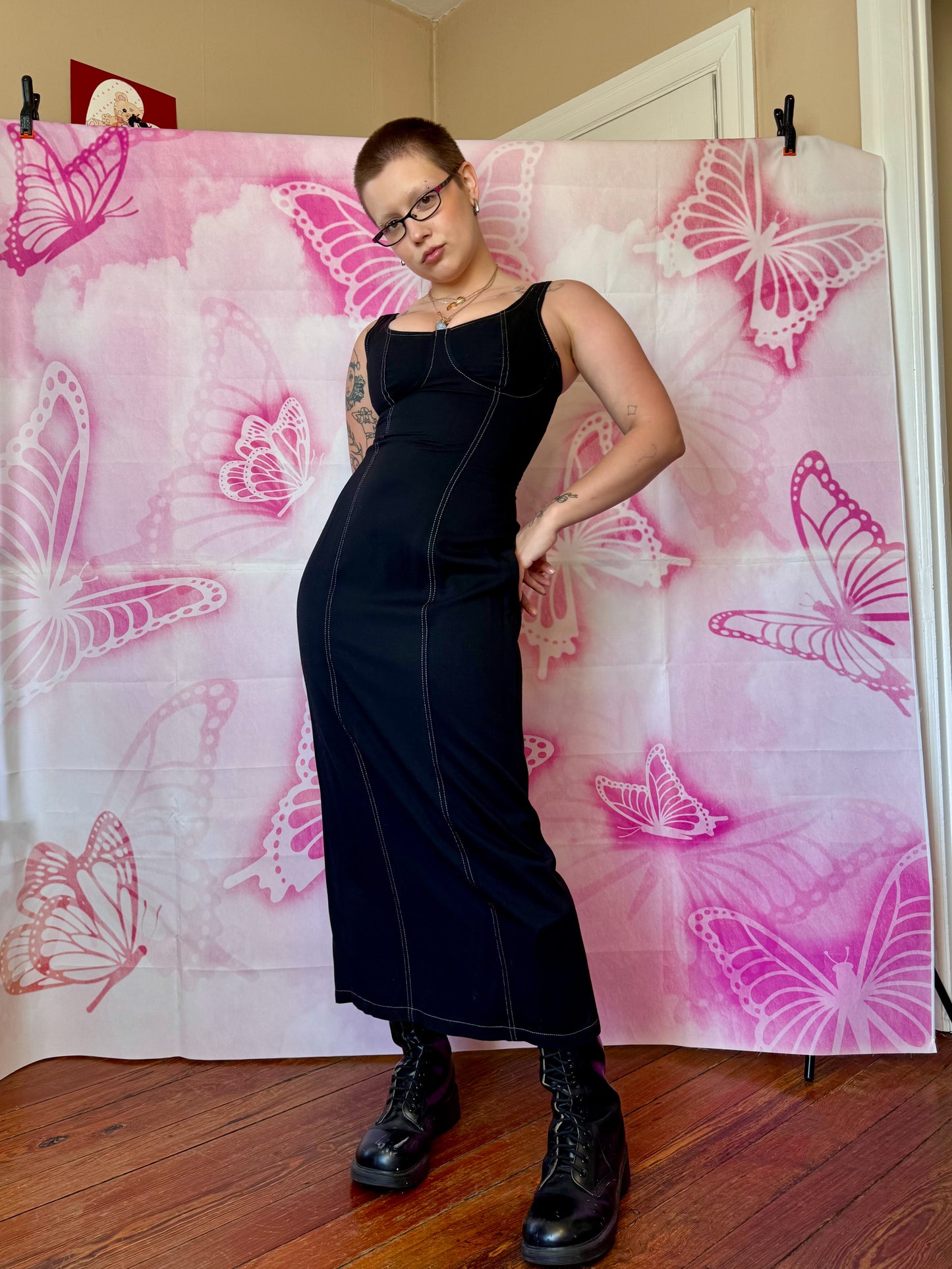 90s Bra Top Maxi Dress