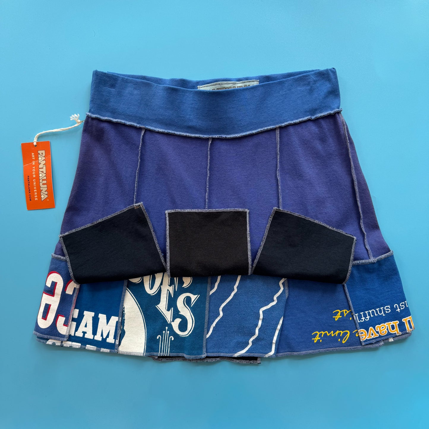 Deadstock Pantaluna Upcycled T-Shirt Skirt in XS