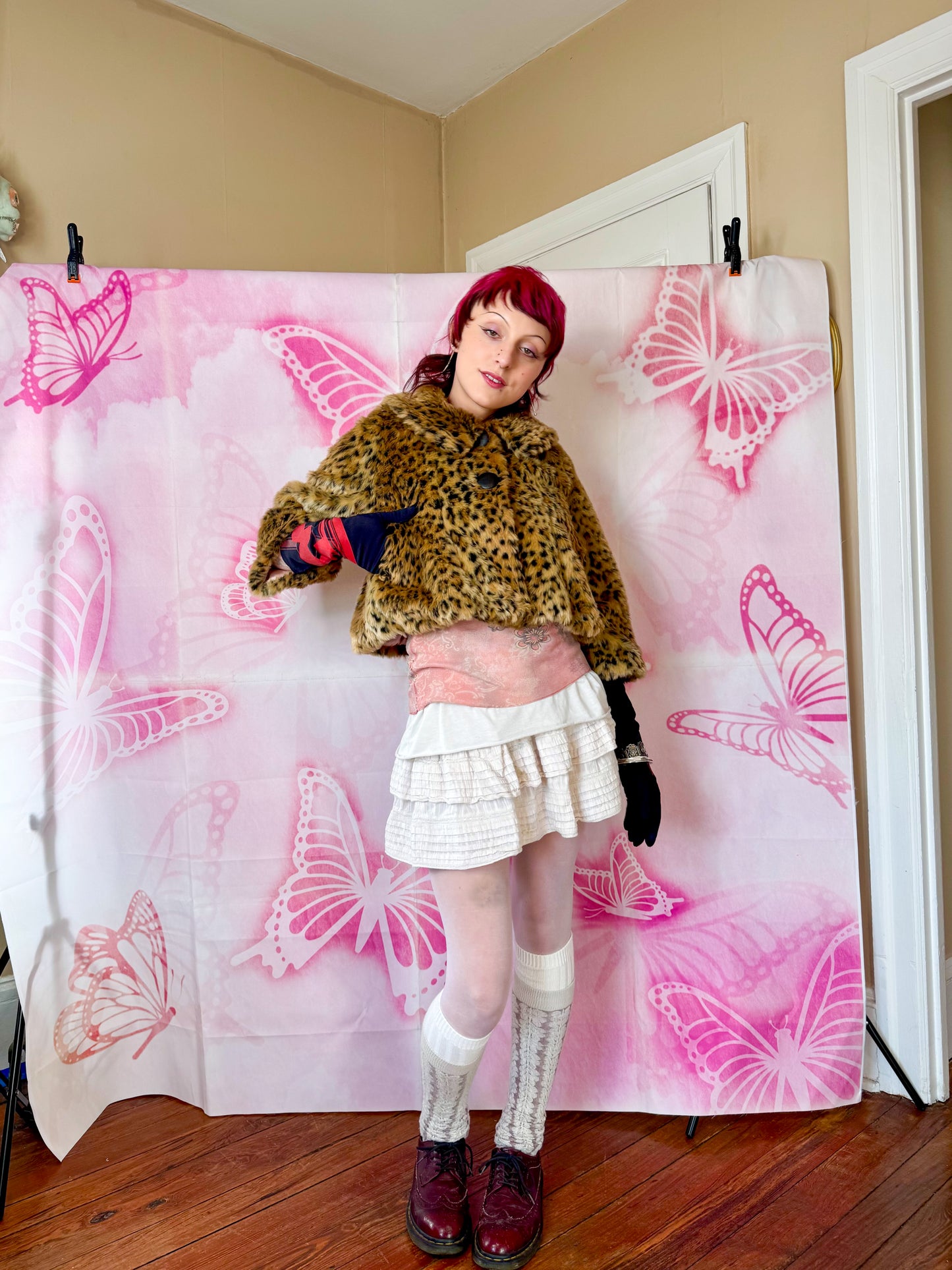 Y2K Faux Leopard Mod Jacket