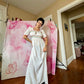 70s Cotton Gauze Peasant Maxi Dress