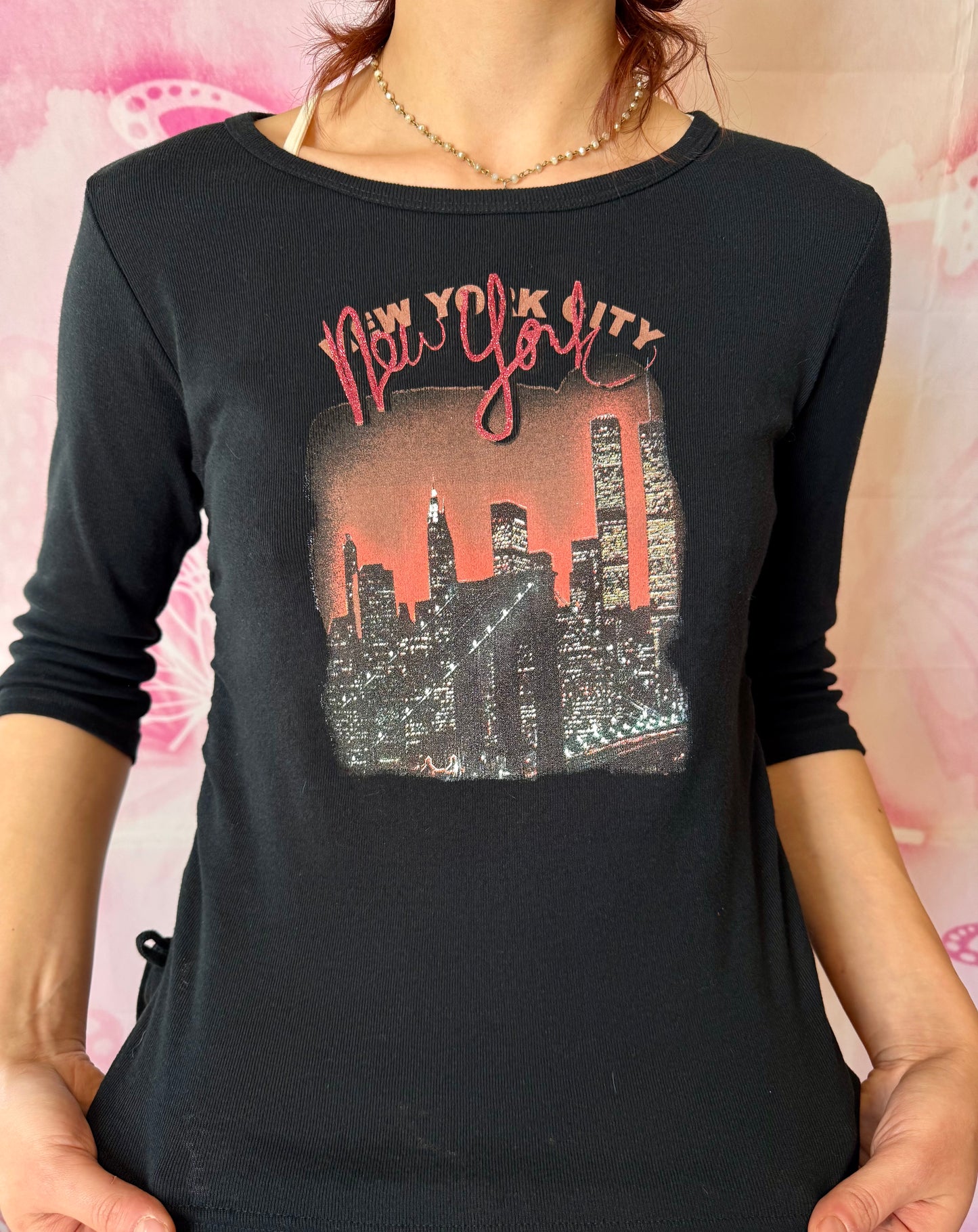 2000 Deadstock NYC Skyline Twin Towers Graphic Longsleeve