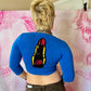 2010 Betsey Johnson Lipstick Cropped Cardigan