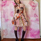 1960s Emilio Pucci Pink-Orange-Brown Psychedelic Printed Cotton Short Sleeve Dress