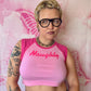 Y2K Naughty Graphic Crop Top