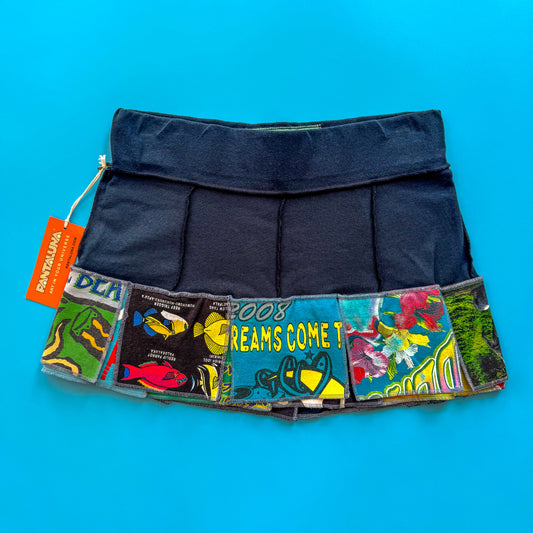 Deadstock Pantaluna Upcycled T-Shirt Mini Skirt in XS