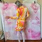 εϊз COMING SOON εϊз 1960s Emilio Pucci Pink-Orange-Yellow Zig Zag Silk Jersey Shift Dress