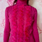 Y2K Ribbed Turtleneck w Rabbit Fur