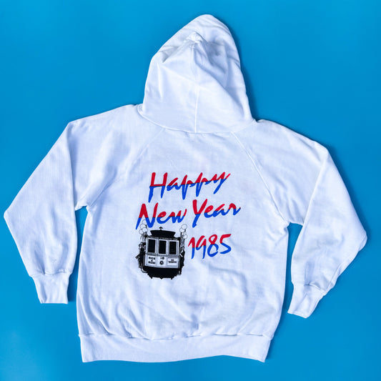 1985 Bill Graham Presents Huey Lewis And The News "Staff" Hooded Sweatshirt