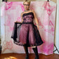 Y2K Betsey Johnson Goth Lace Midi Dress