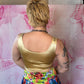 Y2K Gold Sheen Crop Tank