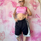Y2K Naughty Graphic Crop Top
