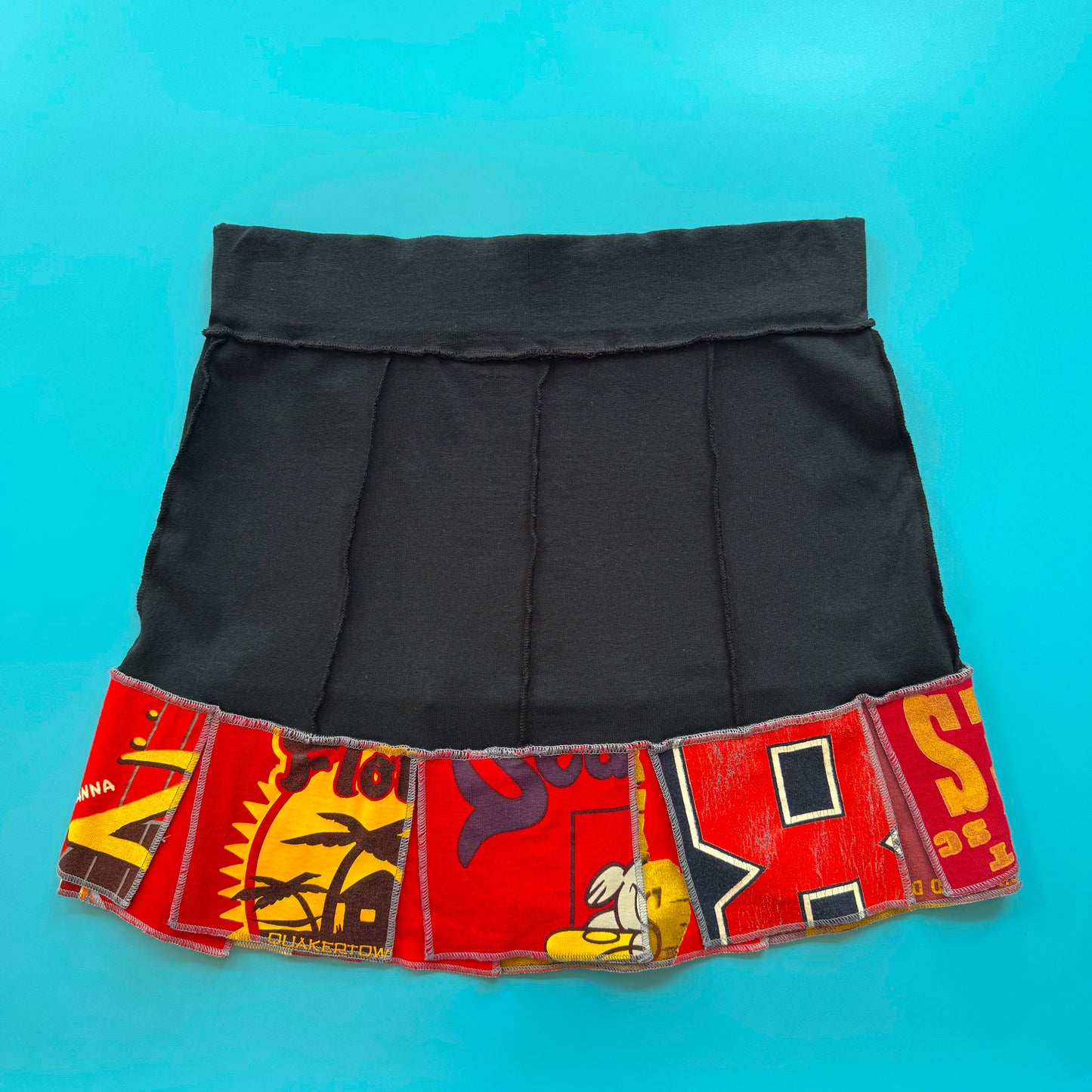 Deadstock Pantaluna Upcycled T-Shirt Skirt in XS