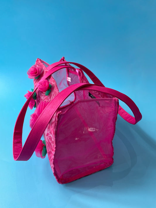 εϊз COMING SOON εϊз 00s Betsey Johnson Mesh Rosette Purse ~ Pink