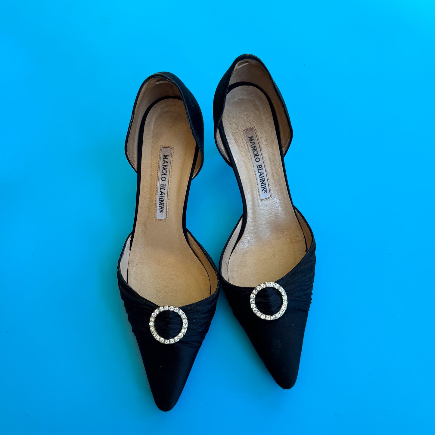Y2K Satin Manolo Blahnik Kitten Heels