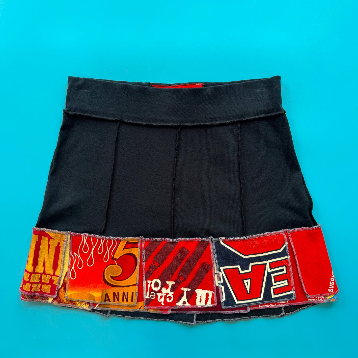 Deadstock Pantaluna Upcycled T-Shirt Skirt in XS