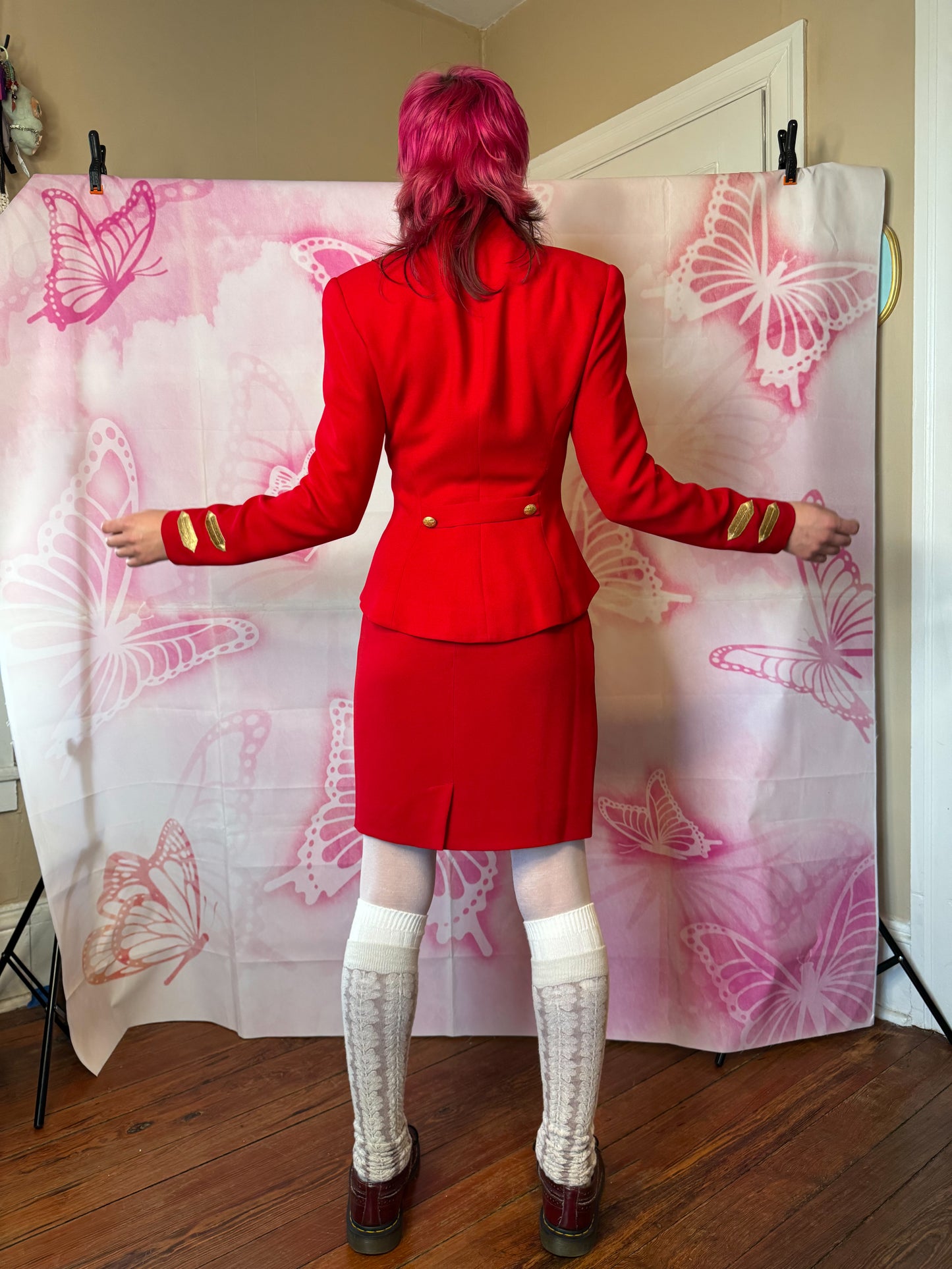 90s Sculptural Two Piece Suit Set